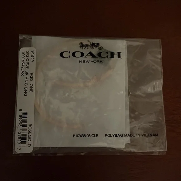 Coach Signature Pave Bar Bangle - Picture 9 of 9